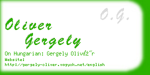 oliver gergely business card